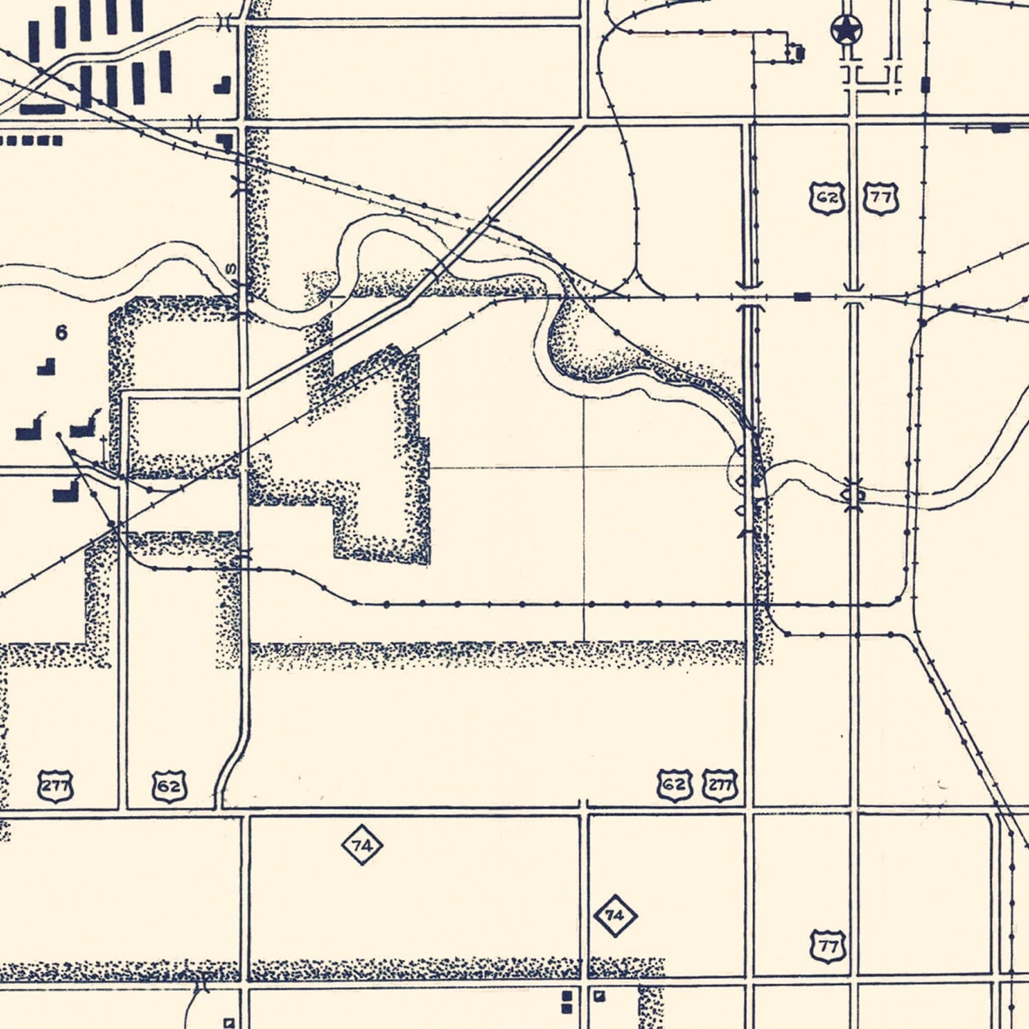 Vintage Map of Oklahoma County, Oklahoma, 1936 II