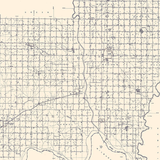 Vintage Map of Jackson County, Oklahoma, 1936