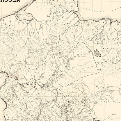Vintage Seward Peninsula Alaska Map, 1900