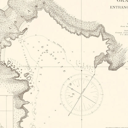 Vintage Granit Cove, Port Althorp, AK Map, 1894