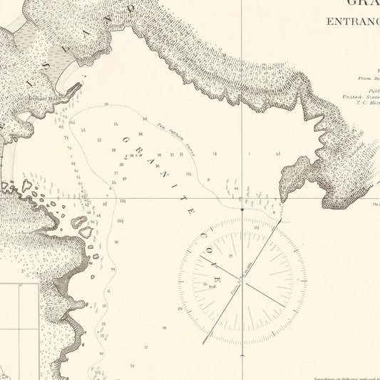 Vintage Granit Cove, Port Althorp, AK Map, 1894
