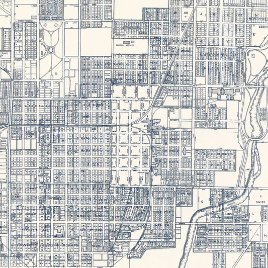 Vintage Map of Columbus, Indiana, 1930