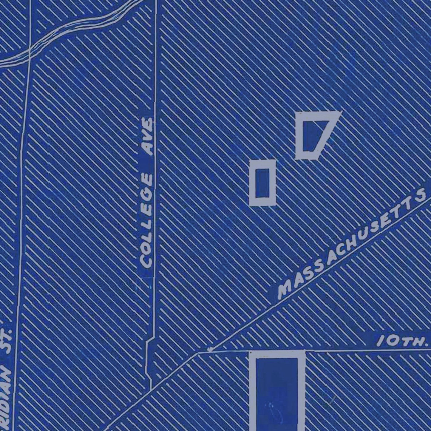 Vintage Map of Indianapolis, Indiana, 1934