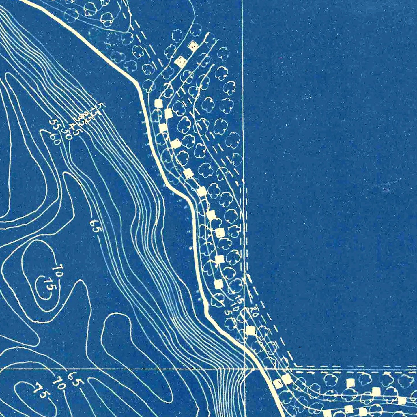 Vintage Map of Big Long Lake, Indiana, 1925