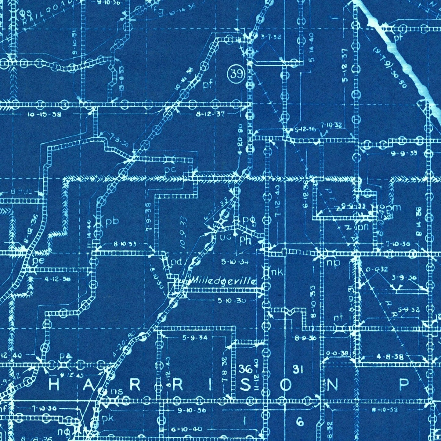 Vintage Map of Boone County, Indiana, 1936