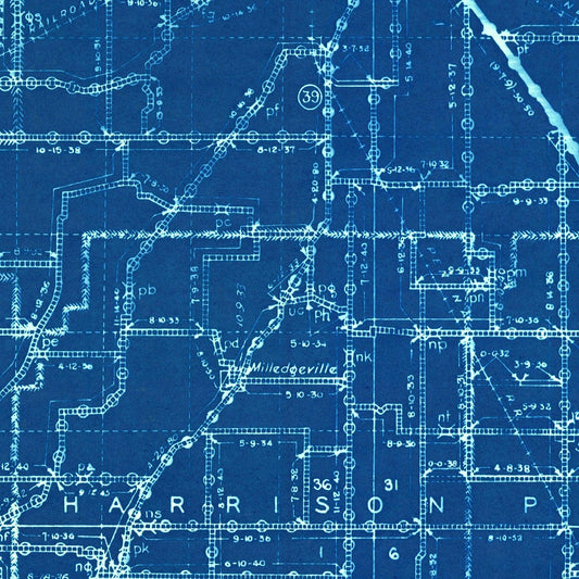 Vintage Map of Boone County, Indiana, 1936