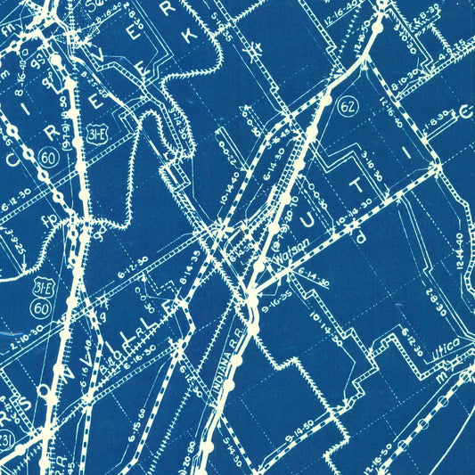 Vintage Map of Clark County, Indiana, 1936