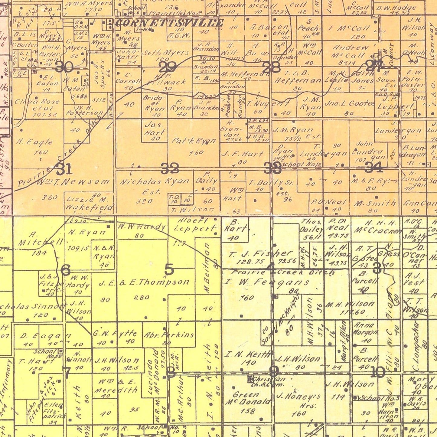 Vintage Map of Daviess County, Indiana, 1905