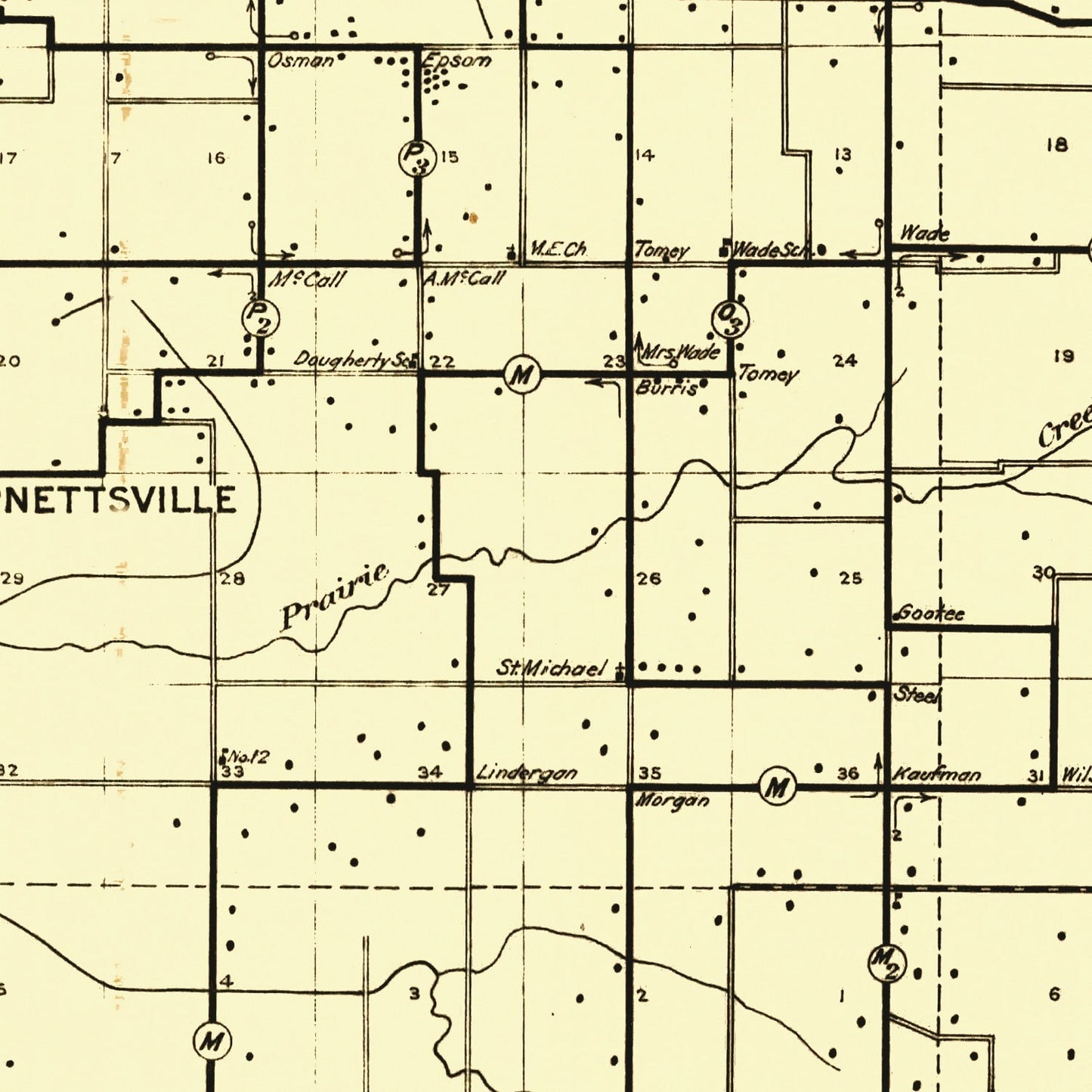 Vintage Map of Daviess County, Indiana, 1910