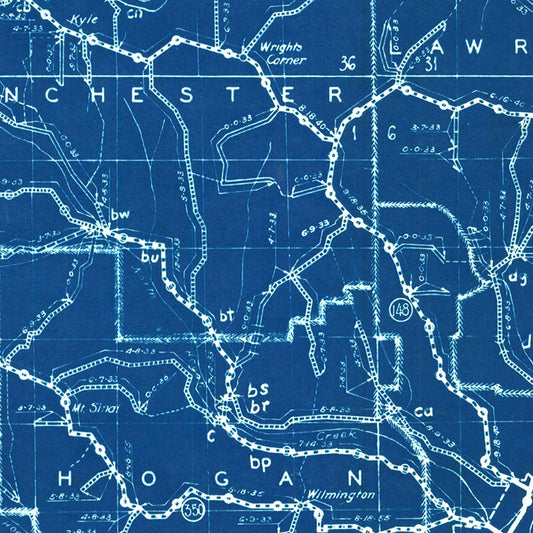 Vintage Map of Dearborn County, Indiana 1936