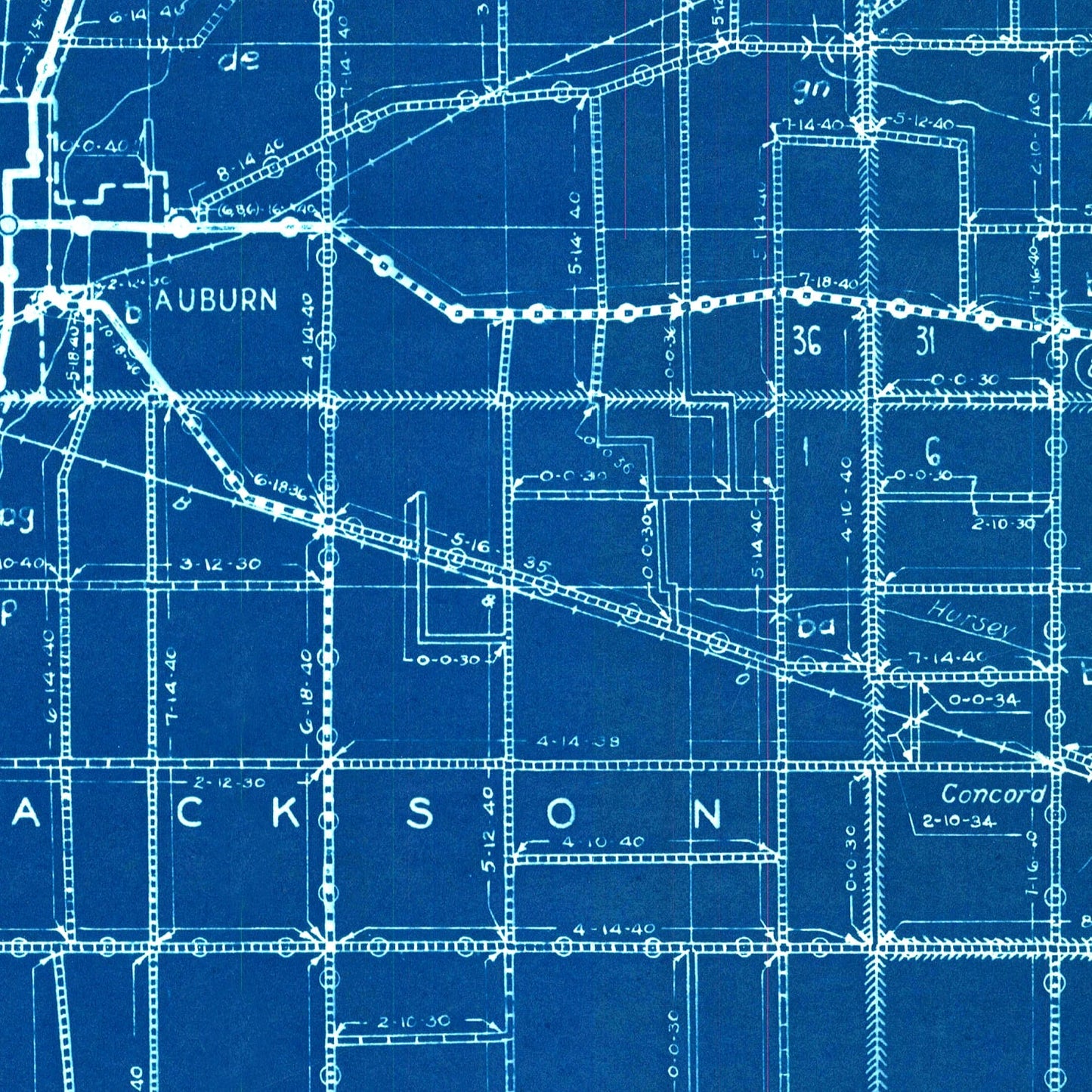 Vintage Map of DeKalb County, Indiana, 1936