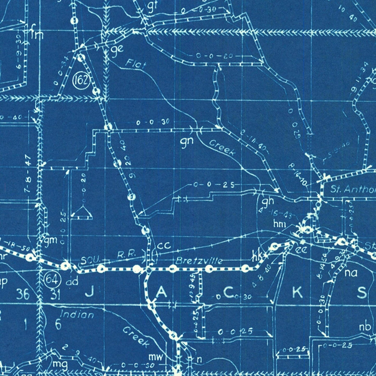 Vintage Map of Dubois County, Indiana, 1936