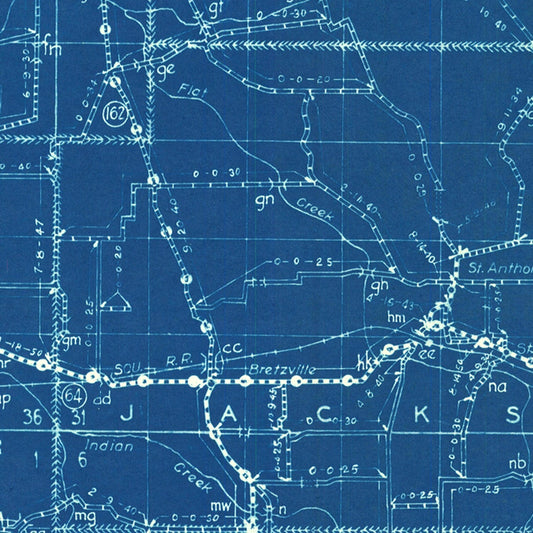 Vintage Map of Dubois County, Indiana, 1936