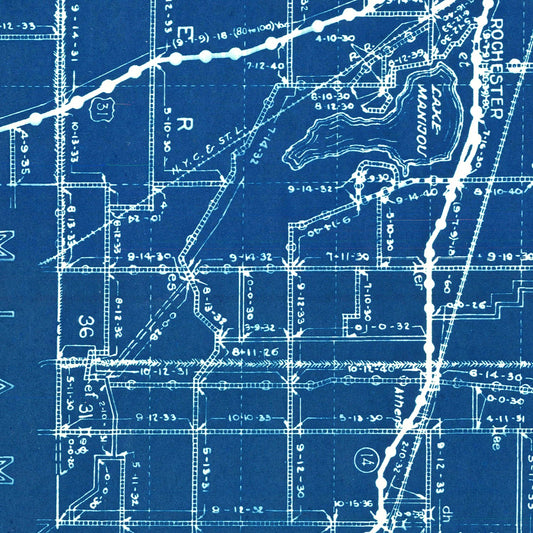 Vintage Map of Fulton County, Indiana, 1936