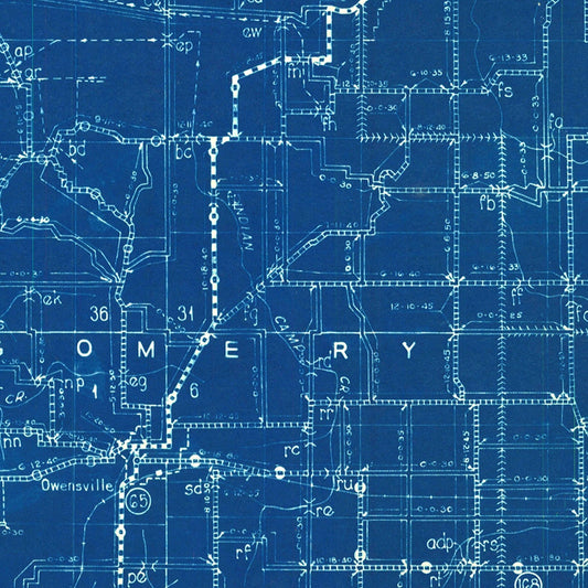 Vintage Map of Gibson County, Indiana, 1936