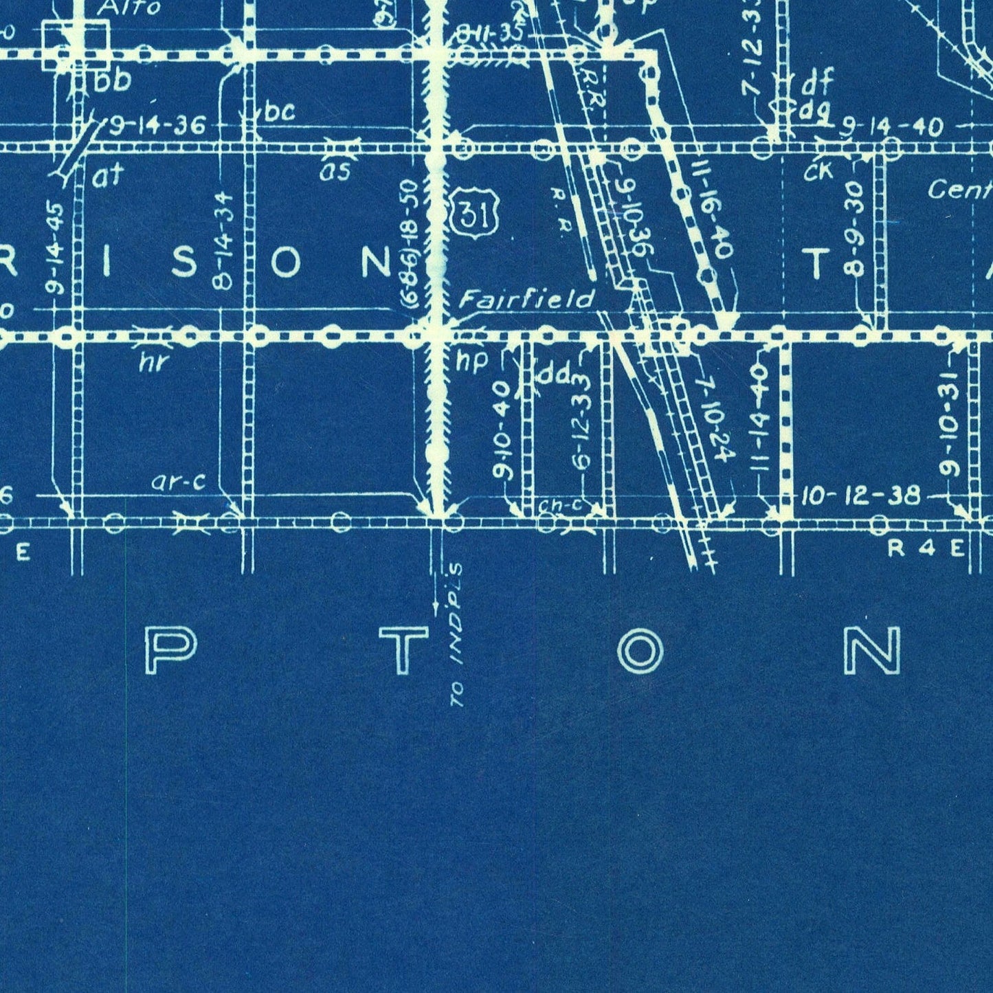 Vintage Map of Howard County, Indiana, 1936