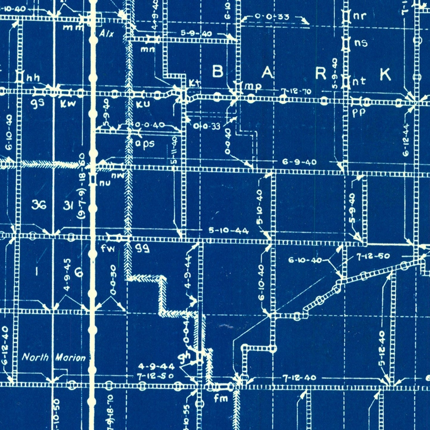 Vintage Map of Jasper County, Indiana, 1936