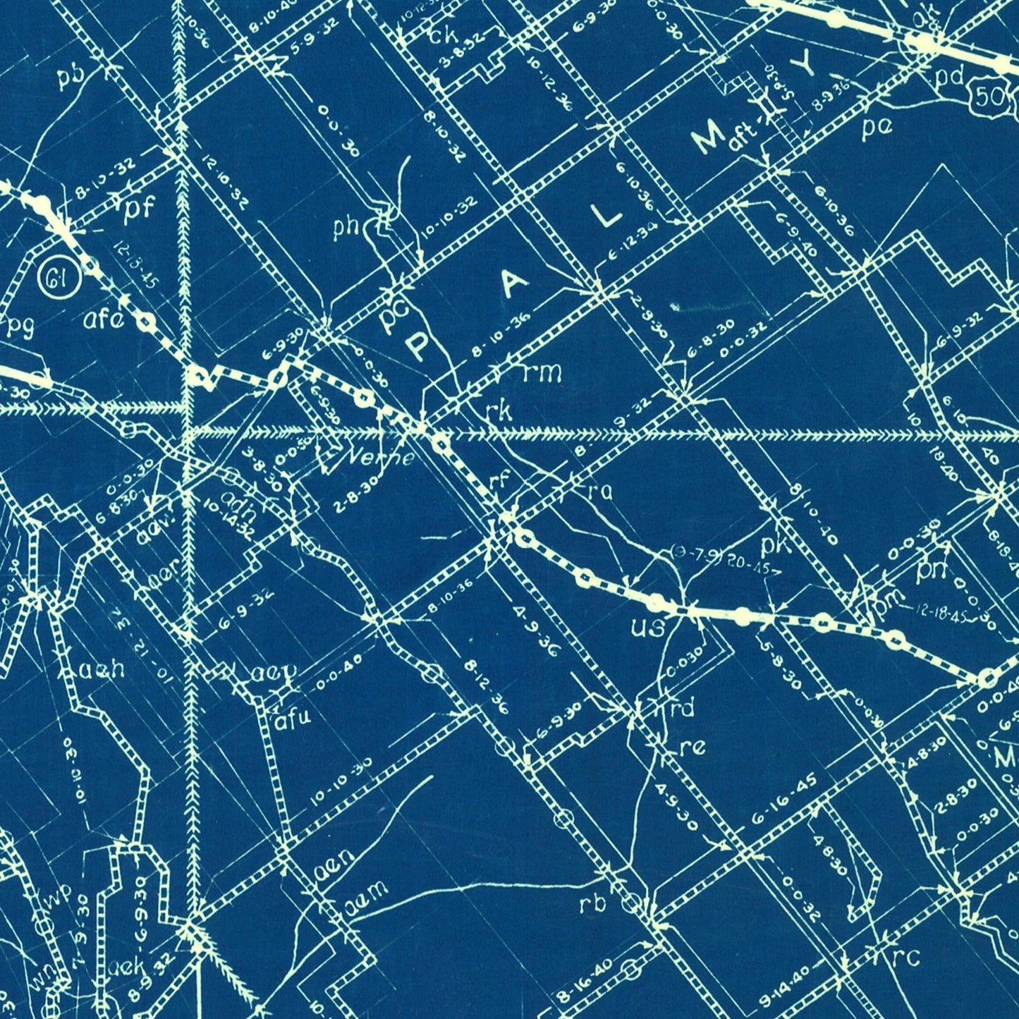 Vintage Map of Knox County, Indiana, 1936
