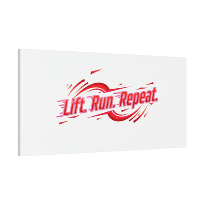 Lift Run Repeat Gym Motivation Canvas Wall Art
