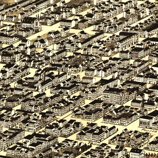 Vintage Map of Wilmington, Delaware, 1874