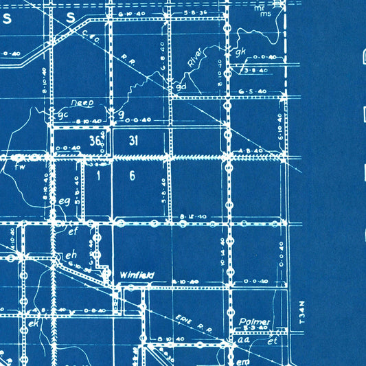 Vintage Map of Lake County, Indiana, 1936