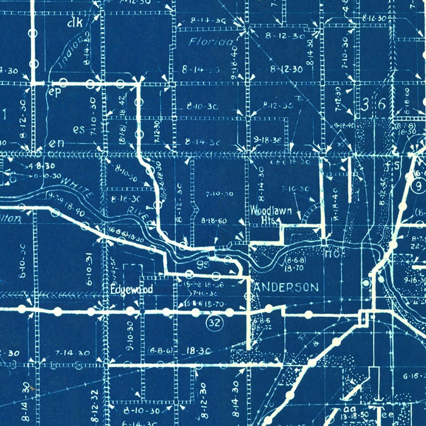 Vintage Map of Madison County, Indiana, 1936