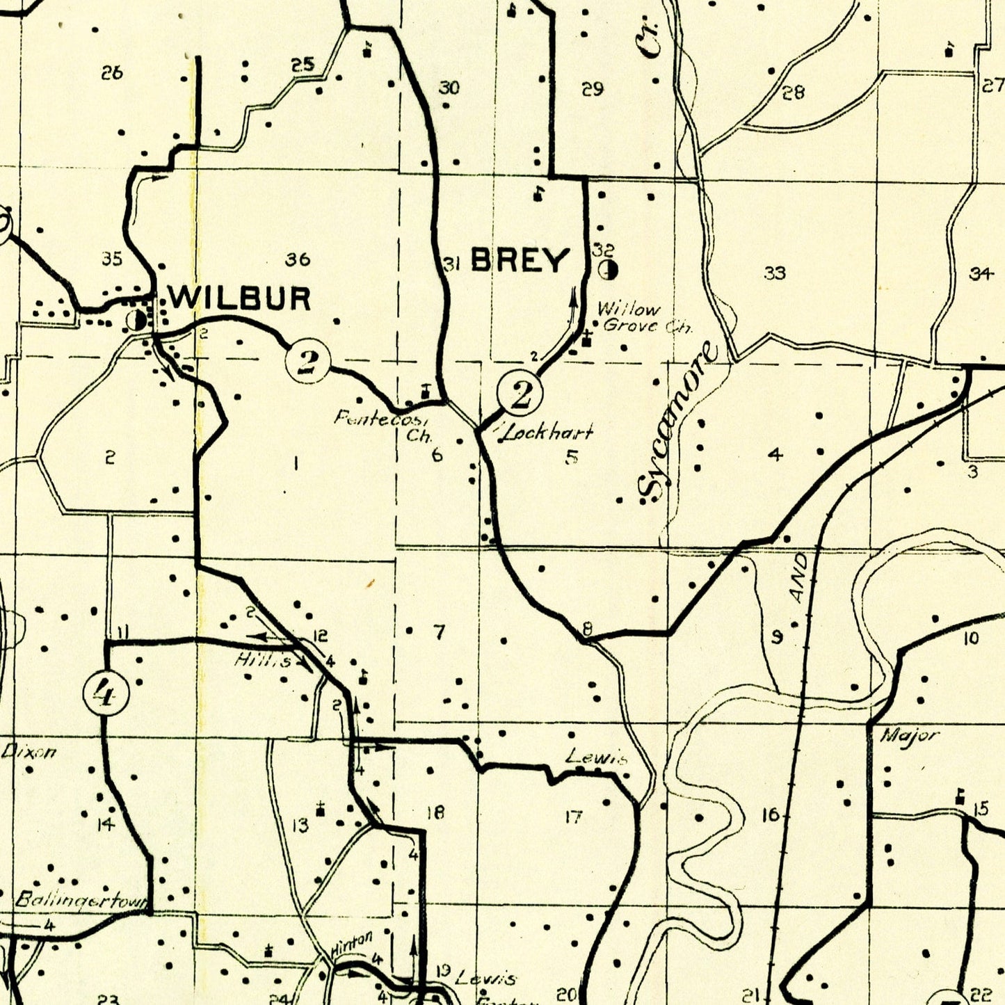 Vintage Map of Morgan County, Indiana, 1911