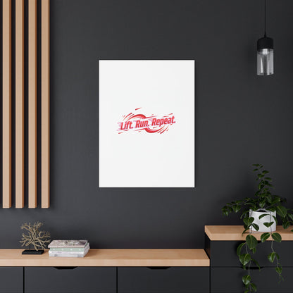 Lift Run Repeat Gym Motivation Canvas Wall Art