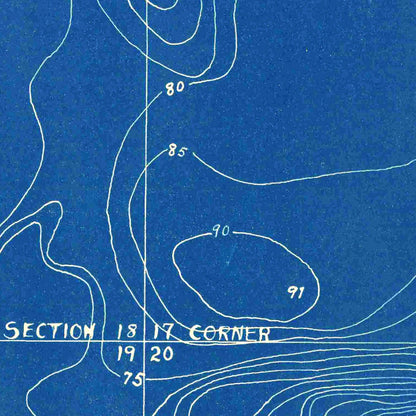 Vintage Map of Oliver Lake, Indiana, 1925