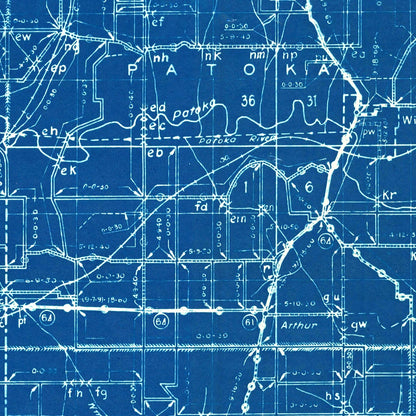 Vintage Map of Pike County, Indiana, 1936