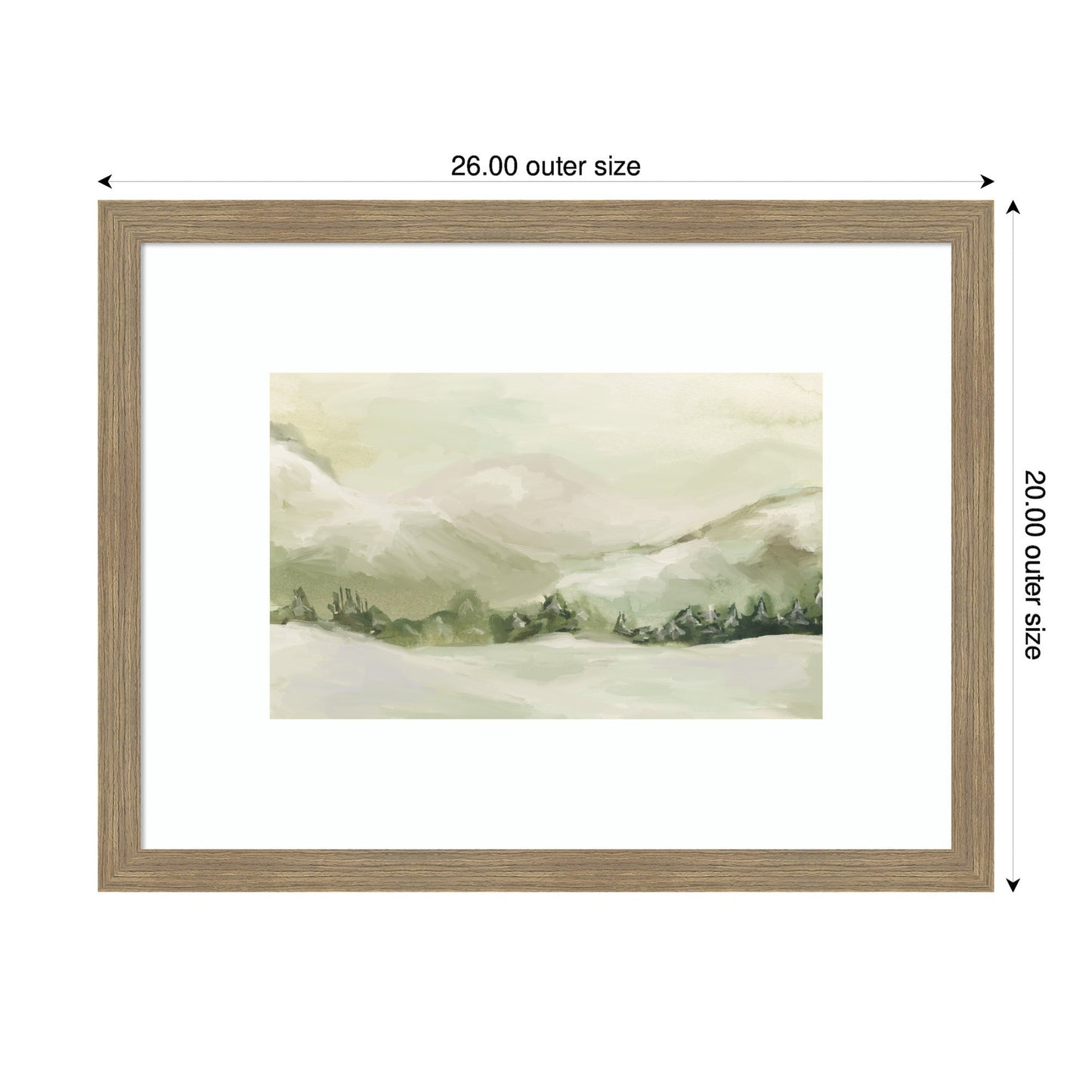 Winter Snow Landscape Framed Wall Art