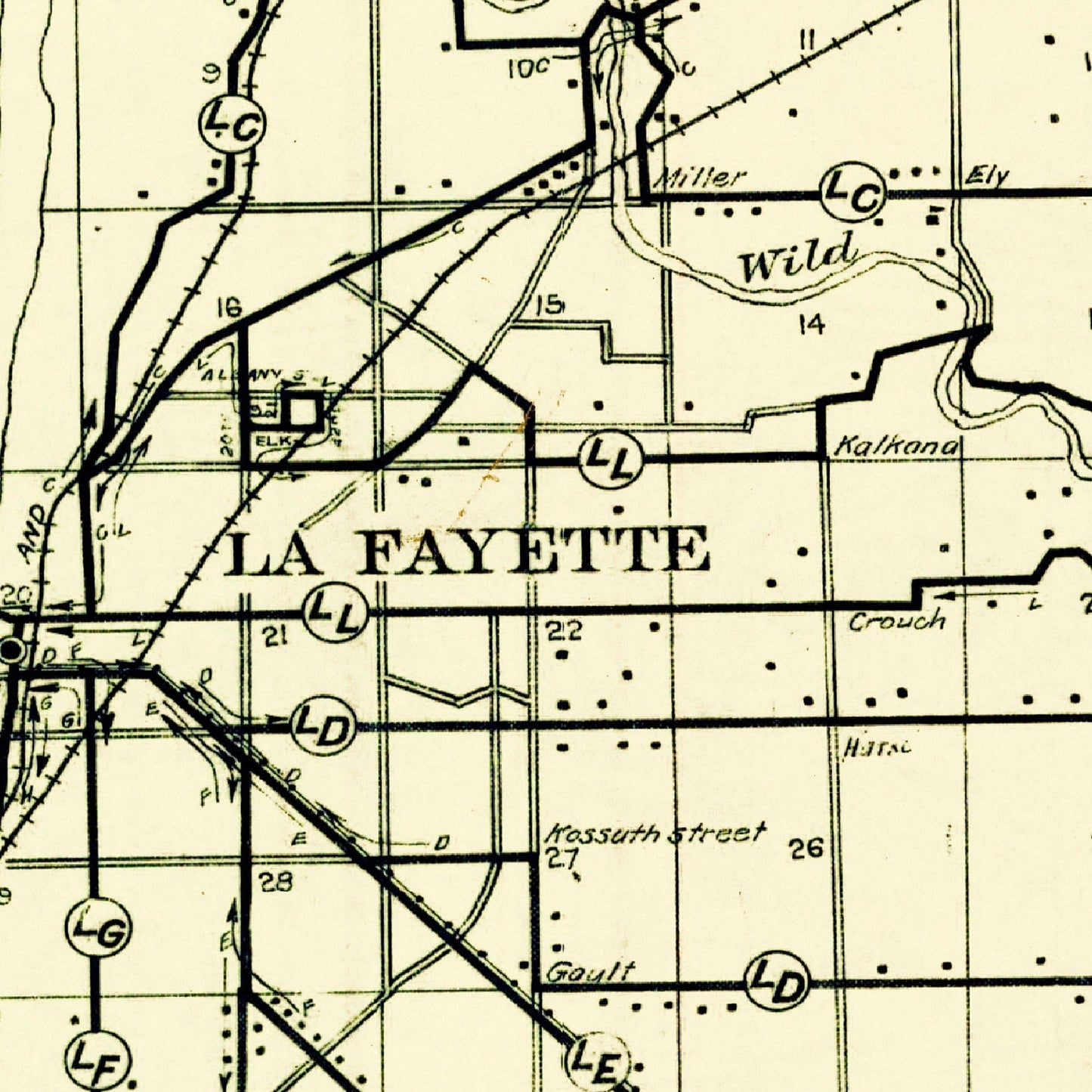 Vintage Map of Tippecanoe County, Indiana, 1911