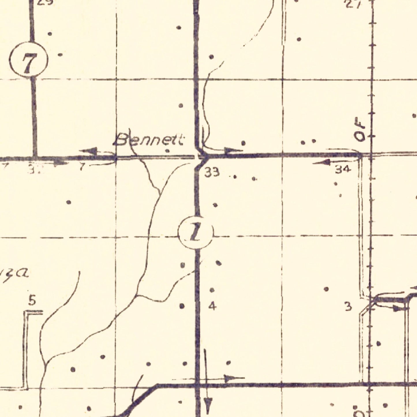 Vintage Map of Union County, Indiana, 1911