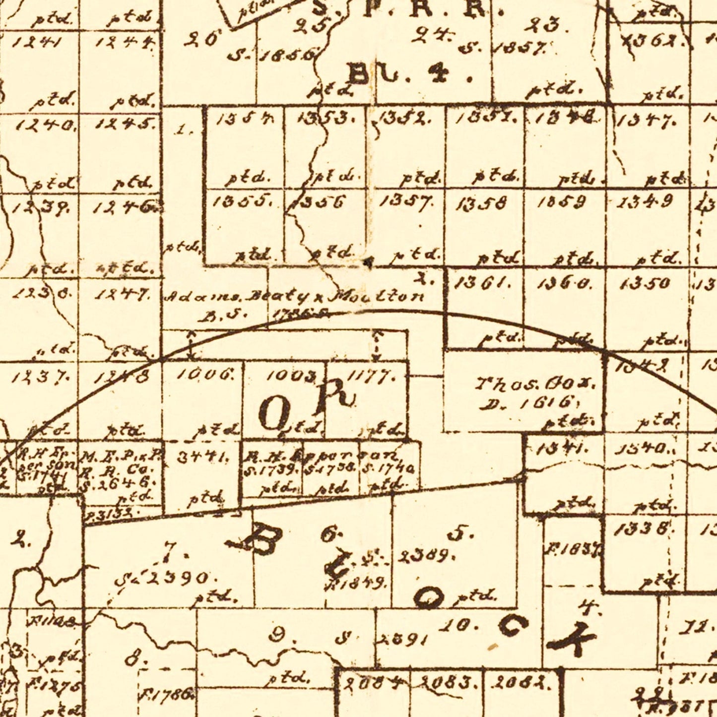 Vintage Map of Stephens County, Texas, 1879