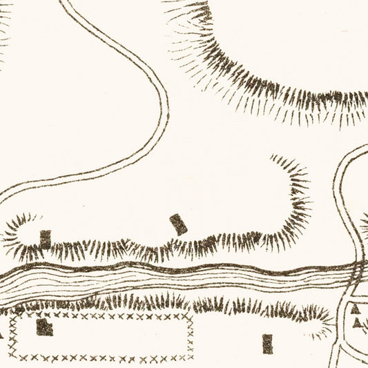 Vintage Map of Fort Richardson, Texas, 1870