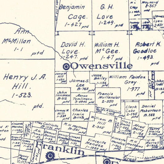 Vintage Map of Robertson County, Texas, 1889