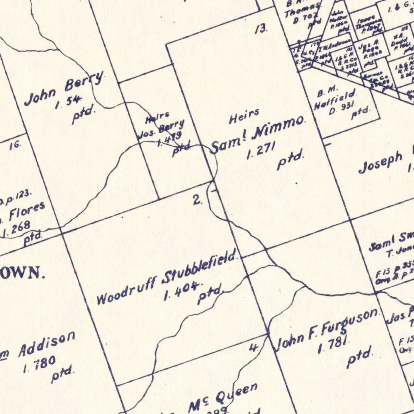 Vintage Map of Williamson County, Texas, 1888