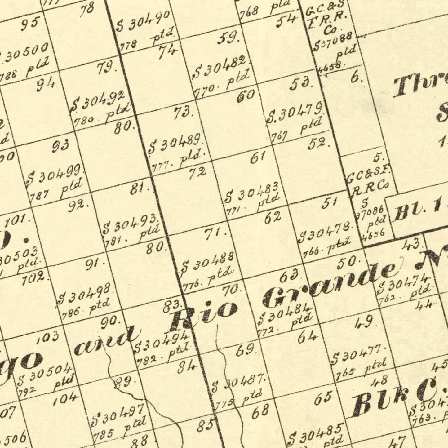 Vintage Map of Upton County, Texas, 1889