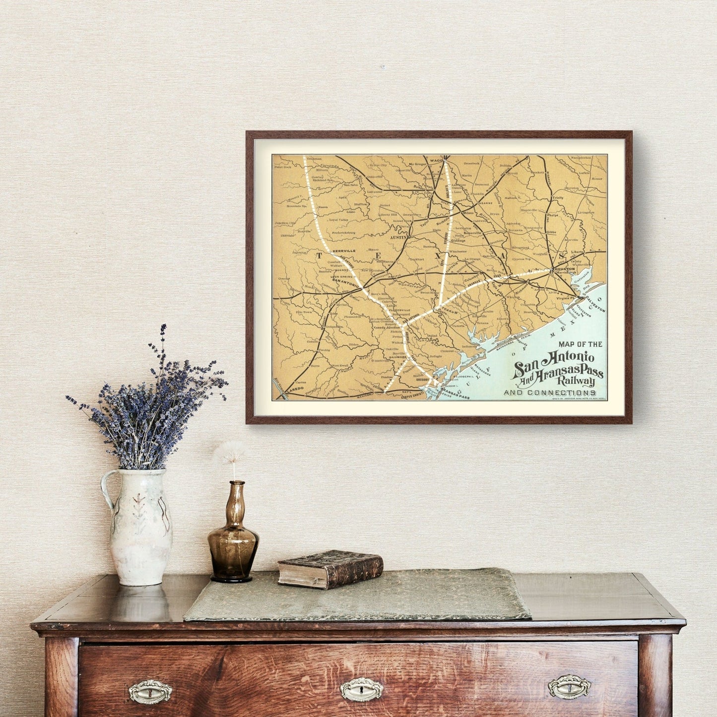 Vintage Railroad Map of the United States, 1887