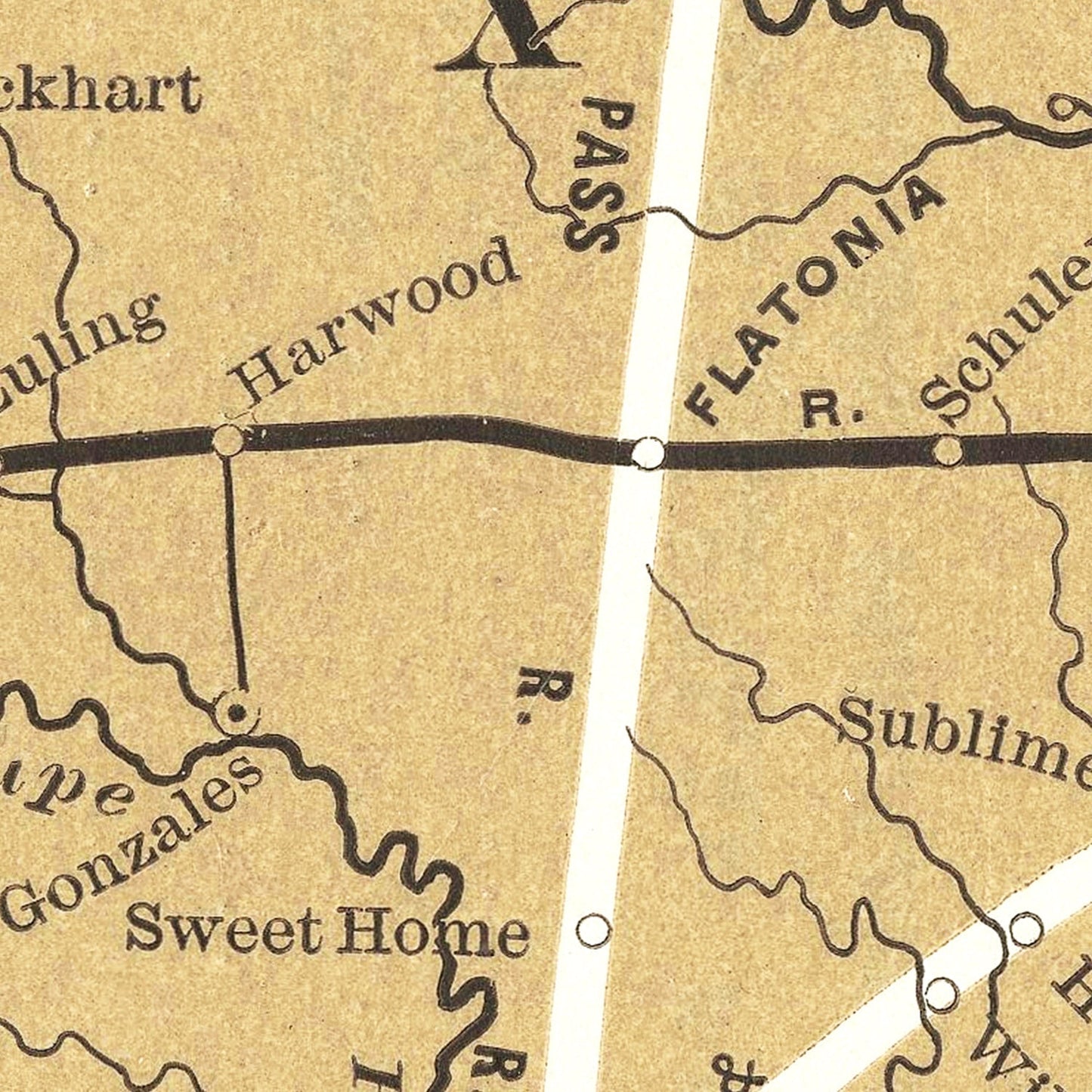 Vintage Railroad Map of the United States, 1887