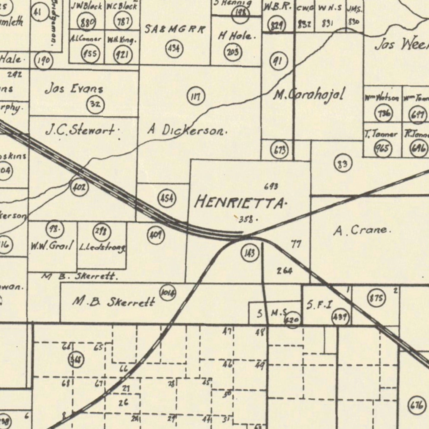 Vintage Map of Clay County, Texas, 1882