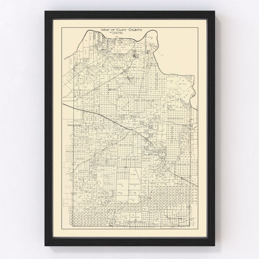 vintage map of Clay County, Texas, 1882