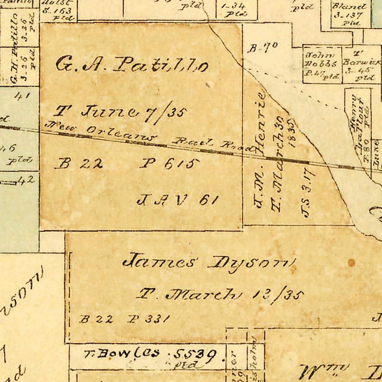 Vintage Map of Orange County, Texas, 1880