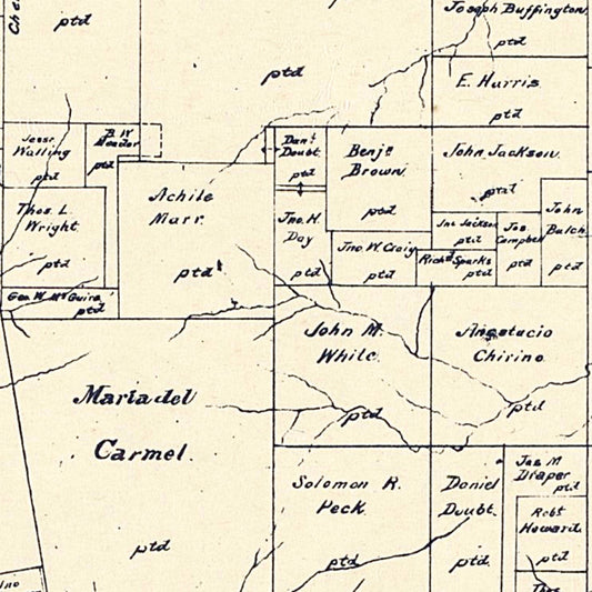 Vintage Map of Rusk County, Texas, 1895