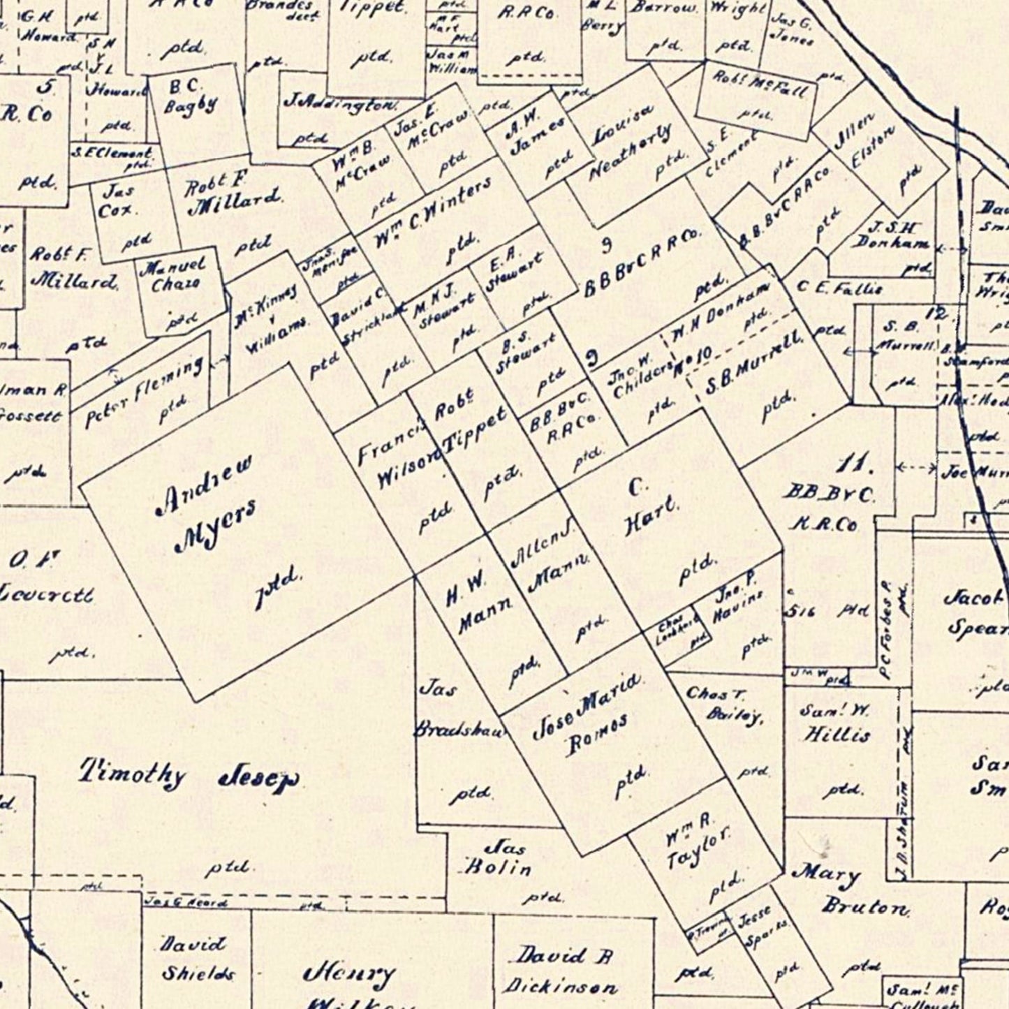 Vintage Map of Cooke County, Texas, 1899