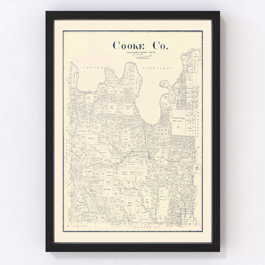 Vintage map of Cooke County, Texas, 1899