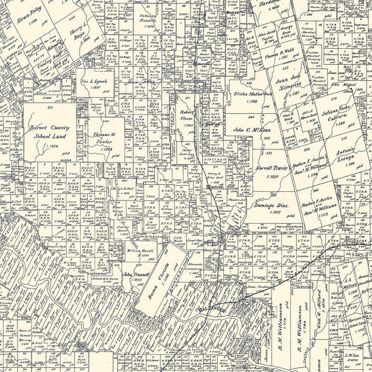 Vintage Map of Runnels County, Texas, 1898