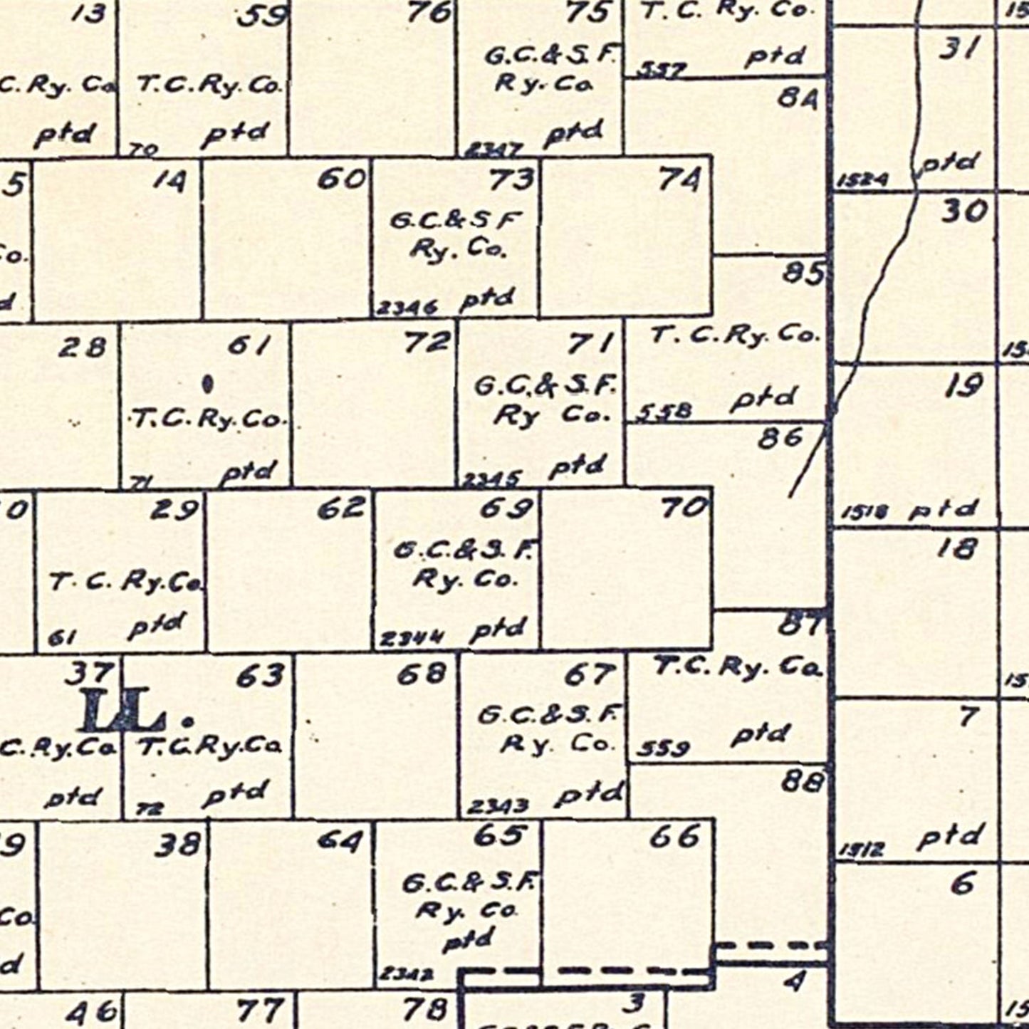Vintage Map of Schleicher County, Texas, 1898