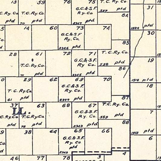 Vintage Map of Schleicher County, Texas, 1898