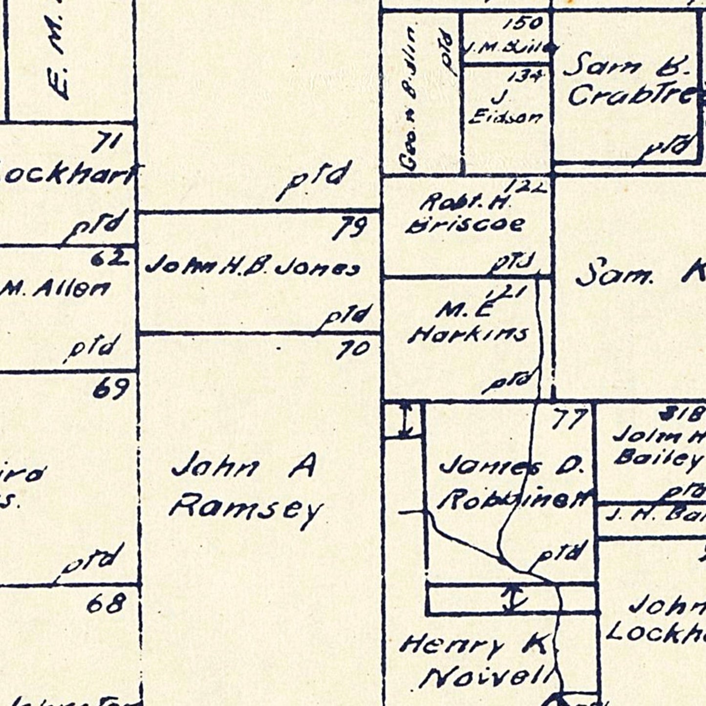 Vintage Map of Rockwall County, Texas, 1890
